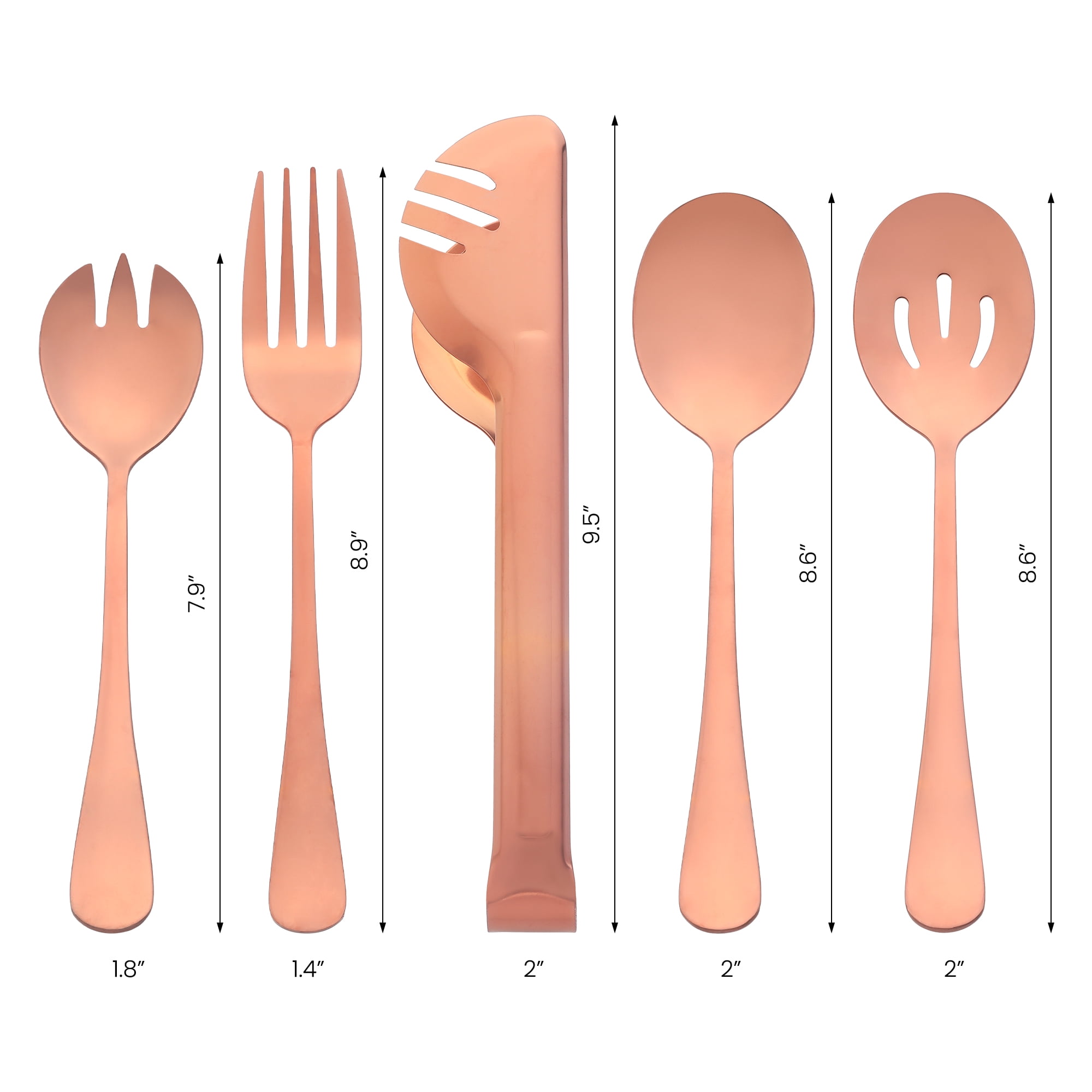 Unique Bargains Stainless Steel Flatware Cutlery Set for Kitchen Rose Gold 10 Pcs