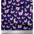 thumbnail image 3 of Soimoi Blue Cotton Duck Fabric Artistic Leaf & Floral Fabric Prints By Yard 42 Inch Wide, 3 of 3