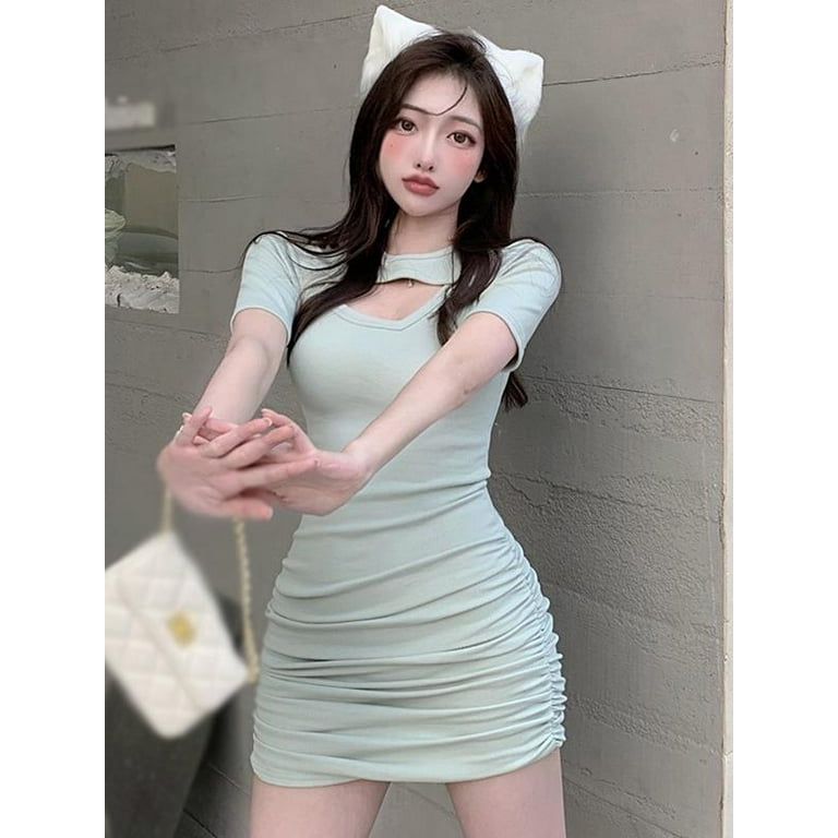 Summer Mini Dress for Women Girl Korean Fashion Short Clothes