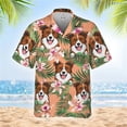 thumbnail image 4 of Camisa hawaiana de verano con estampado de perro para hombres y mujeres, camisas florales geniales, camisetas hawaianas de manga corta con cara de perro y gato para niños, 4 of 4
