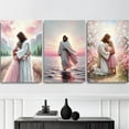 thumbnail image 3 of Hieng Jesus and Lamb Canvas Wall Art Jesus Running After Lost Lamb Picture Wall Art Jesus Canvas Print Christian Wall Decor Art Christian Home Decor Jesus Pictures Christian（Only canvas）, 3 of 6
