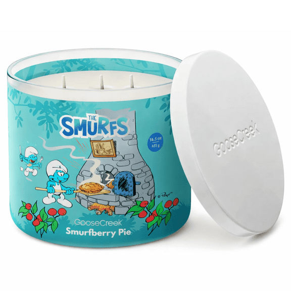Smurfberry Pie Scented Candle – Berry and Baked Crust Fragrance, 14.5 oz