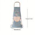 thumbnail image 5 of 1pc Cute Cartoon Waterproof Apron, Men's And Women's Work Clothes, Kitchen Grease Apron, Chef's Apron, Protective Work Clothes, 5 of 5