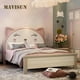 thumbnail image 2 of Solid Wood Children's Bed For Girl Bedroom Princess Single Bed 1.2m 1.5m Pink Modern Simple High-end Kid's Furniture Household My Lux Decor Round, 2 of 10