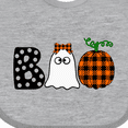 thumbnail image 4 of Inktastic Boo Halloween Ghost and Plaid Pumpkin Boys or Girls Baby Bib, 4 of 4