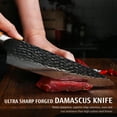thumbnail image 3 of Cuchillo de Chef Japonés Hecef 8 pulgadas acero de Damasco, 3 of 6