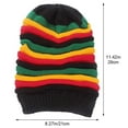 thumbnail image 3 of Jiibva Fashion Rasta Beanie Hat Winter Hats Ribbed Knitted Hat Peaked Cap Colorful Ribbed Knit for Woman, 3 of 7