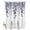 Blue Purple White, variant on Split Shower Curtain for Transfer Bench, Purple Green Eucalyptus Fabric Shower Curtains for Bathroom, Watercolor White Botanical Tub Sliding Transfer Bench Waterproof Bath Curtains 72"x96"