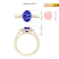 thumbnail image 4 of Angara Natural 1.9 Ct. Tanzanite with Diamond Classic Ring in 14K Yellow Gold for Women (Ring Size: 3.5), 4 of 9