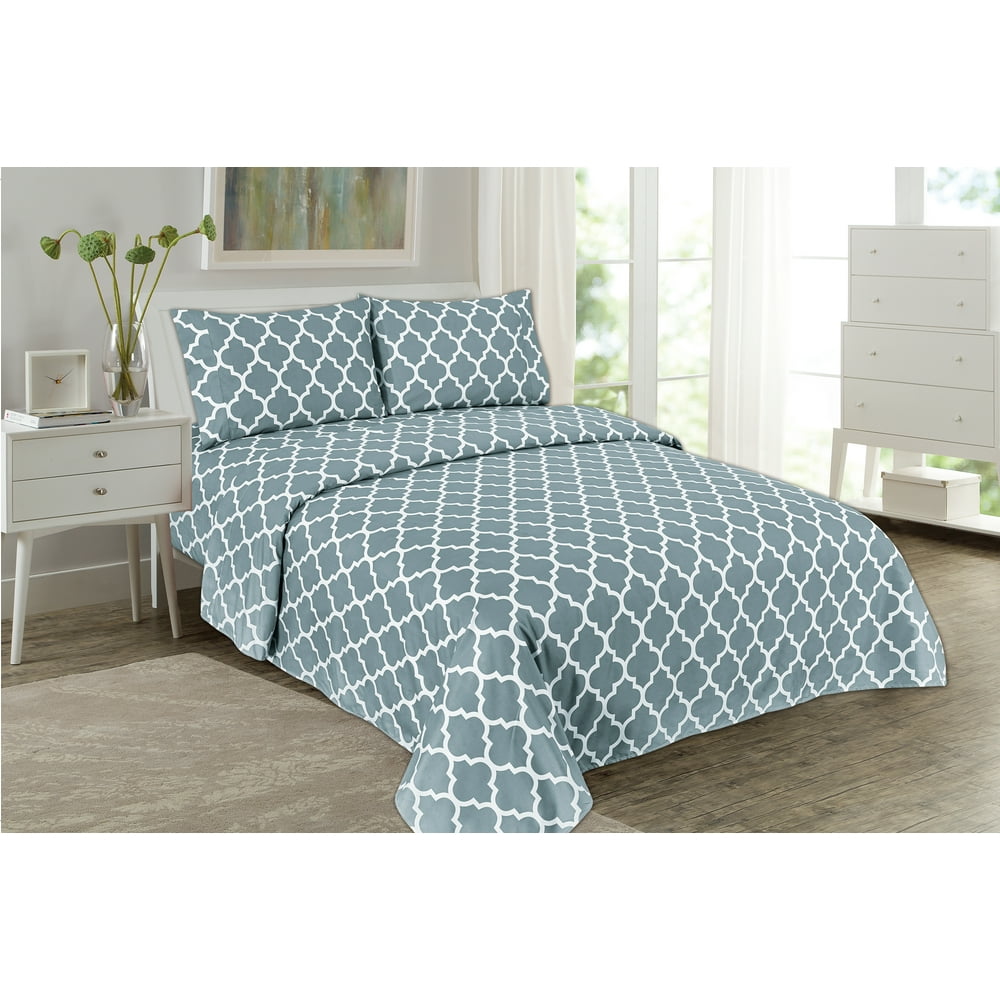 2500 Royal Printed Bamboo Collection Bed Sheet Set