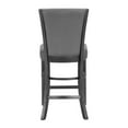 thumbnail image 2 of Counter Height Glam Style 4pc Dining Side Chair Dark Gray Fabric Upholstery Wooden Furniture, 2 of 5