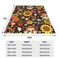 thumbnail image 3 of Bixox Fleece Blanket Sunflowers Mushrooms Pattern Super Soft Double-Sided Microfiber Flannel Blanket for Sofa, Bed, Couch, Suitable for All Seasons -, 3 of 5