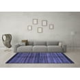 thumbnail image 3 of Ahgly Company Machine Washable Indoor Rectangle Abstract Blue Modern Area Rugs, 7' x 9', 3 of 4