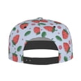 thumbnail image 4 of Daiia Strawberries print Flat Bill Hats Flat Brim Trucker Cap Baseball Cap Adjustable Classic Low Profile Hat Unconstructed Plain Cap, 4 of 9