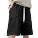 thumbnail image 5 of pstuiky Pantalones cortos de gimnasio, Pantalones cortos casuales de moda para hombre, de color sólido, con bolsillos tipo cargo y cintura elástica Pantalones cortos para correr para hombre, 5 of 5