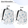 thumbnail image 4 of Naloa Canvas Backpack for Men Women Scarf Bear Print Rucksack Casual Travel Daypack Large and Small Durable College Tote Satchel Bookbag for Teens, 4 of 8