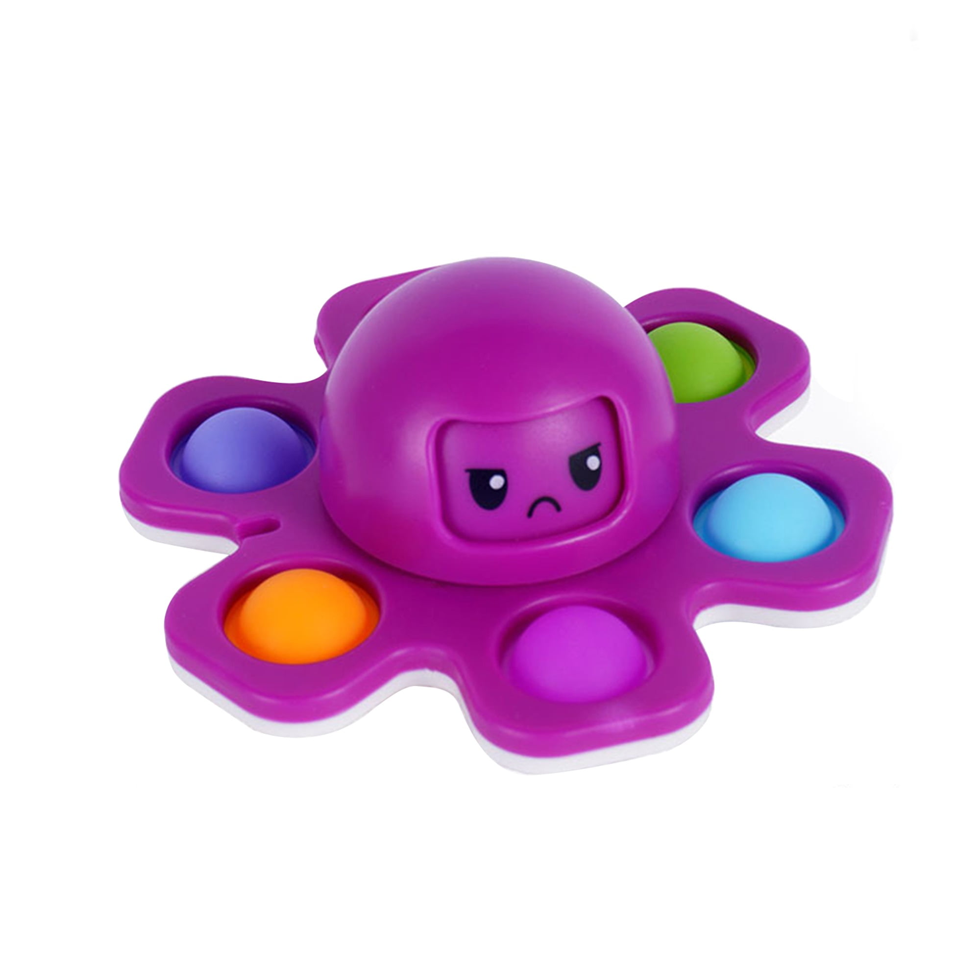 Octopus Bubble Fidget Spinner Anti Stress Push Button Face Change Toy For Kids 