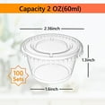 Tripumer 2oz Disposable Plastic Cup Containers 100Set, Sauce Liquid