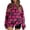 01_Wine, variant on Women's Halloween Sweatshirts Cute Ghost Flannel Sweater Crew Neck Dropped Shoulder Spooky Season Pullover Top