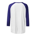 thumbnail image 5 of DAFPZW 3/4 Length Sleeve Womens Baseball Jersey Tops Green and White Raglan Tshirt Three Quarter Sleeve Casual Style Tees, 5 of 6