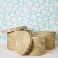 thumbnail image 2 of 20" Medium Storage Natural Grass Lid Basket, 2 of 4