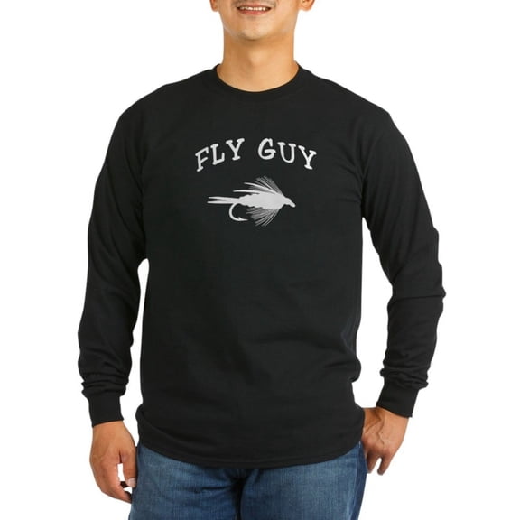 CafePress - 10X10 FLY GUY 4 BLK Long Sleeve T-Shirt - Long Sleeve Dark T-Shirt
