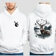 thumbnail image 3 of Deer Hunting Double-Sided Hoodie, Adventure Outdoor Hunting Graphic Pullover for Men and Women, Hunter Gift, 3 of 7