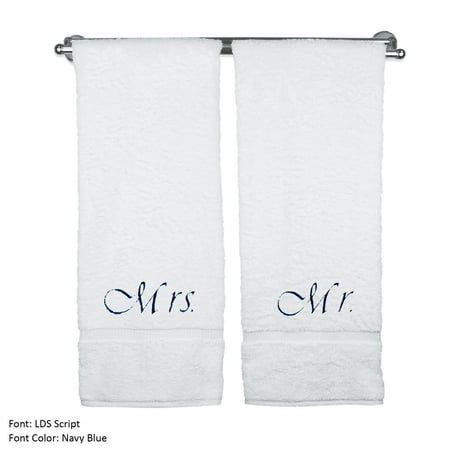 Luxury Hotel & Spa Mrs and Mr Bath Towels Wedding Engagement Anniversary Gift