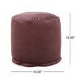 thumbnail image 3 of GDF Studio Bleckley Modern Velveteen Cylinder Pouf, Blush Pink, 3 of 7