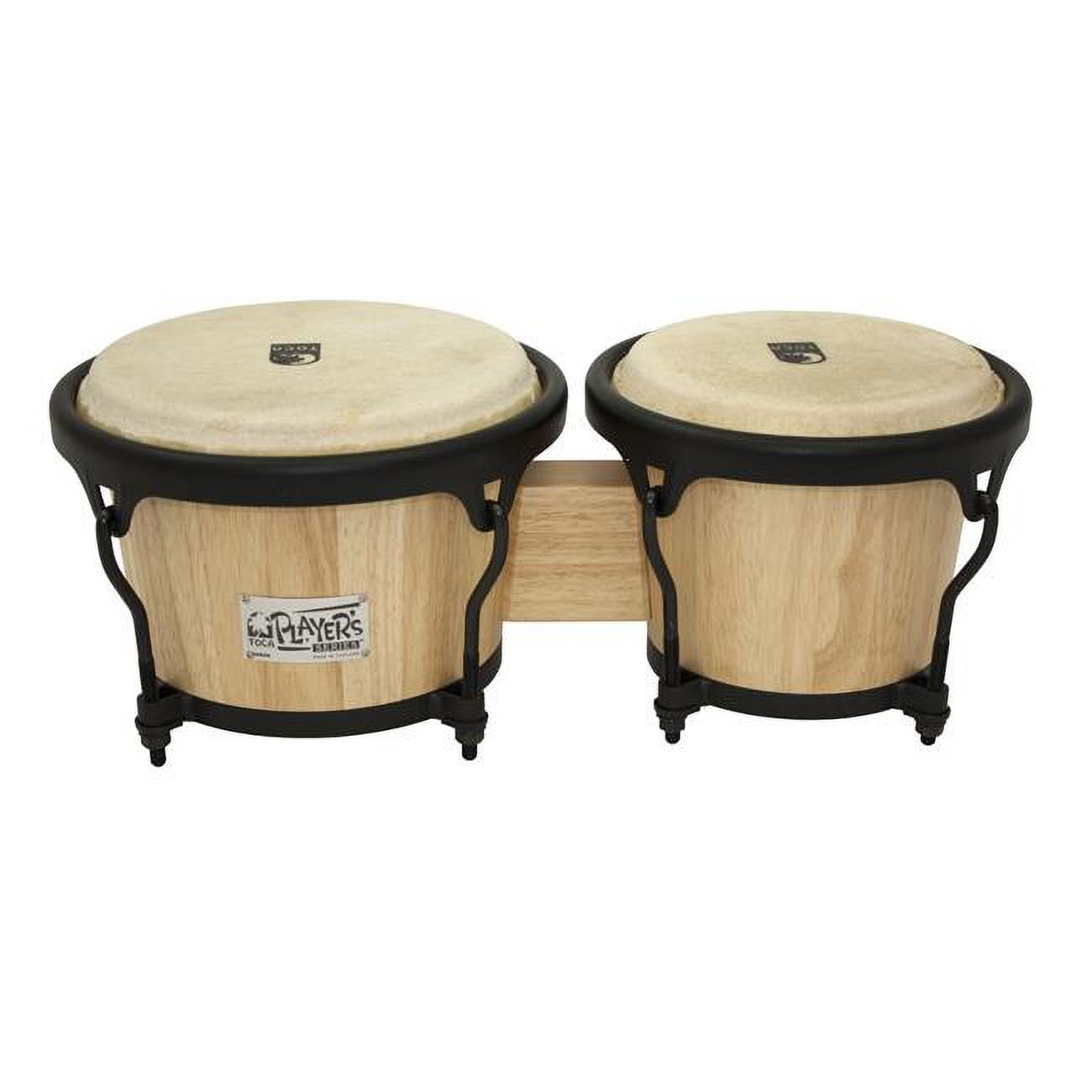 Toca Custom Deluxe Fiberglass Bongos, Silver Sparkle