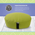 thumbnail image 6 of Organic Buckwheat Hulls Oval XL - 14" x 18" Zafu Meditation Cushion - Tibetan Style Natural Hemp Zen Yoga Pillow for Floor - Made in USA, Blueberry, 6 of 8