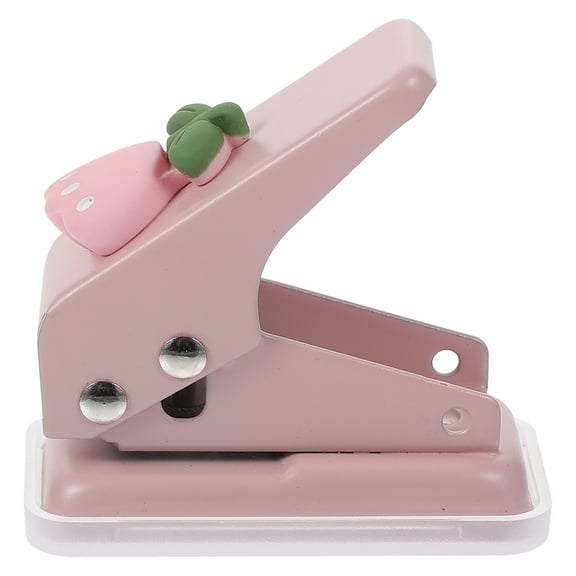 Masteelf 1Pcs Pink Plastic Single Hole Punch for Craft Enthusiasts Office Art Projects