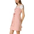 thumbnail image 3 of INSPIRE CHIC Women's Classic Adjustable Strap A-Line Overall Denim Dress, 3 of 7