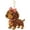 Dog2, variant on 2D Halloween Ghost Skeleton Highland Cow Diamond Painting Keychain DIY Kit, Kids Holiday Handmade Ornament Craft Activity for Party Decor