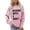 Pink, variant on Women Blouses Womens Petite Pullover Skater Hoodies for Women Ladies Sweatshirts Pullover No Hood Long Tunic Sweatshirt Knitted Sweater for Sleeve Jacket Three Quarter Zip Sweatshirt plus Green L