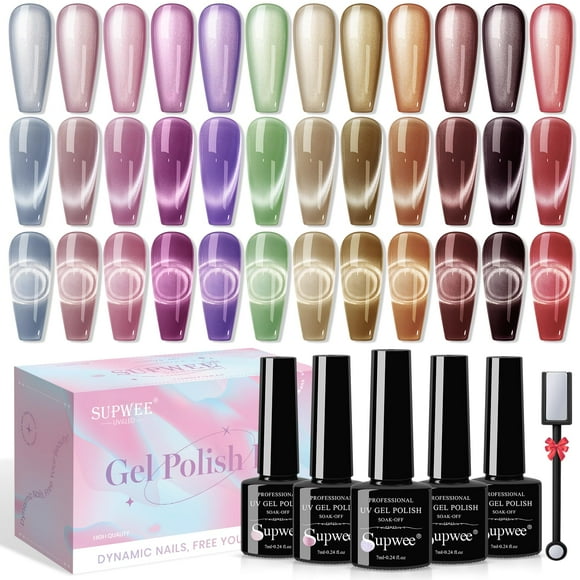 Esmalte de uñas en gel SUPWEE Moonlight Cat Eye 12 colores, 7 ml