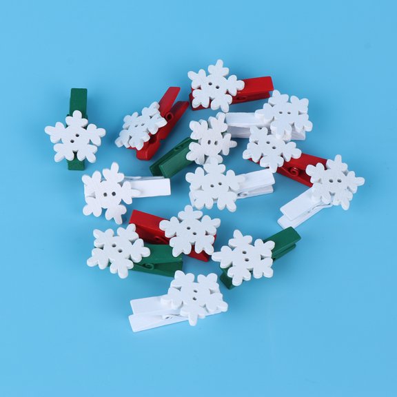 CATIEBYE 30pcs Mini Wooden Clothes Pins for Notes, Crafts, Christmas Decorations, Photo Holders, and Projects