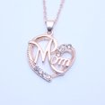 thumbnail image 5 of AYYUFE Rhinestone Mom Letter Love Heart Pendant Necklace Birthday, 5 of 8