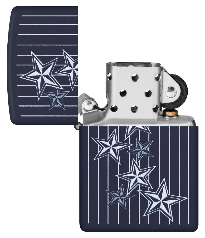 Zippo Star Design Navy Matte Pocket Lighter