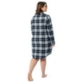 thumbnail image 3 of Fruit of the Loom Women's Beyond Soft Long Sleeve Button Down Flannel Sleepshirt, Sizes S-4X, 3 of 9