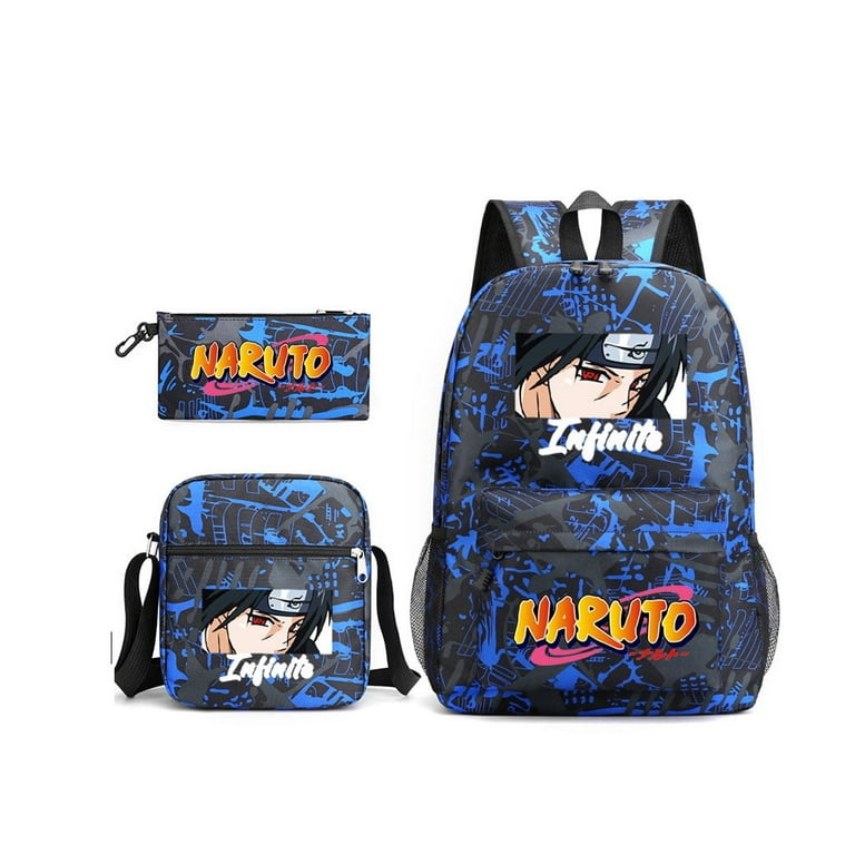 Naruto Kakashi Itachi Sasuke Daypack Anime School Bag Cartoon Book Bag Cute Japanese Manga Character Backpacks Print School Backpack for Women Men Kids Teen Boys Girls Fans Adults School Travel C4 Wal...