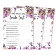 thumbnail image 1 of Inkdotpot 50-PackFloralWho Know The Bride Best How Well Do You Know The Bride Bridal Shower Bachelorette PartyGameActivityCards, 1 of 7