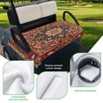 thumbnail image 5 of Golf Cart Seat Covers for 2 Seater,Red Boho Microfiber Cart Seat Towel Blanket,Contemporary Abstract Ethnic Vintage Geometric Absorbent NonSlip Bench Seats Protector for Golf Course 51"x31", 5 of 9