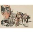 thumbnail image 2 of William Henry Dethlef Koerner 18x14 Black Ornate Wood Framed Double Matted Museum Art Print Titled - Stagecoach Hold Up, 2 of 5