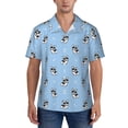 thumbnail image 5 of KLL Men's Hawaiian Shirt Short Sleeve Button Down Beach Shirts-French Bulldog Puppy, 5 of 6