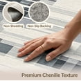 thumbnail image 6 of ODIKA Hallway Contemporary Striped Lattice Interlocking Grid Pile Pet Friendly & Kids Safe for Bedroom, Bedside, Nursery, 6 of 7