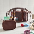 thumbnail image 3 of Walmart Puffy Handle Getaway Travel Bag with Essentials, Clear and Mocha, 10 Piece, 3 of 7