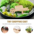 thumbnail image 5 of CTIRCHIU 2Pcs Mini Cart Wheelbarrows Models Khaki Wooden For Home Decoration Photography Props Hobbyists, 5 of 5