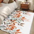 thumbnail image 4 of 3'x5' Area Rugs, Vintage Leaves Indoor Outdoor Area Rug for Living Room Bedroom, Summer Botanical Pastoral Watercolor Washable Bathroom Rugs Kitchen Floor Carpet Mats Home Decor Aesthetic, 4 of 8