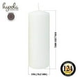 thumbnail image 4 of Hyoola 3 x 8 White Unscented European Made Pillar Candles, Dripless Paraffin Wax with Smokeless Cotton Wicks, 6-Pack, 4 of 5